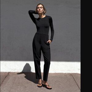 ZARA WOMEN BLACK POLYAMIDE BODYSUIT WITH LONG SLEEVES SIZE M NWOT 39$